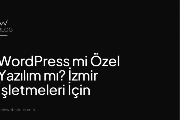WordPress mi Özel Yazılım mı? İzmir İşletmeleri İçin — İzmir Website kapak görseli